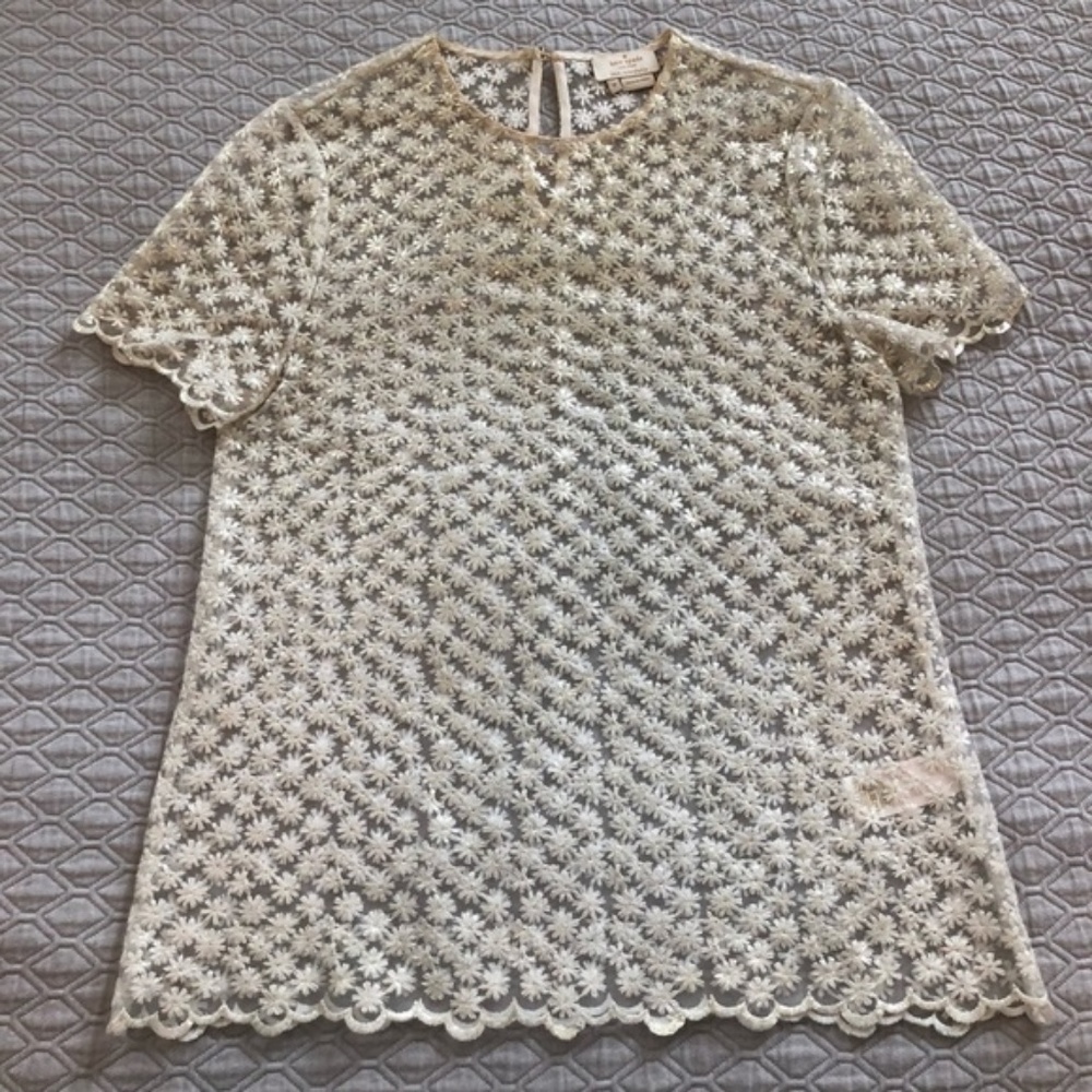 Kate Spade Lace and Embroidered Top
